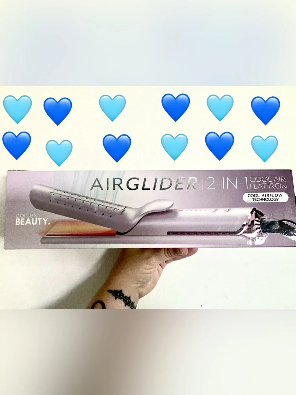 AirGlider 2-in-1 Cool Air Flat Iron – Light Pink